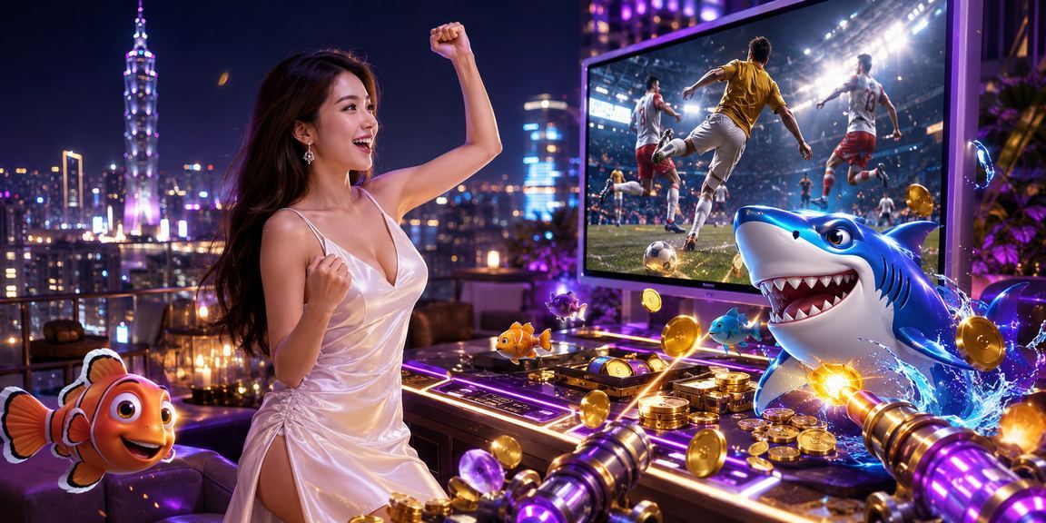 Khung cảnh đêm neon tại TP.HCM với người chơi thử game fishing và cá cược trực tuyến
