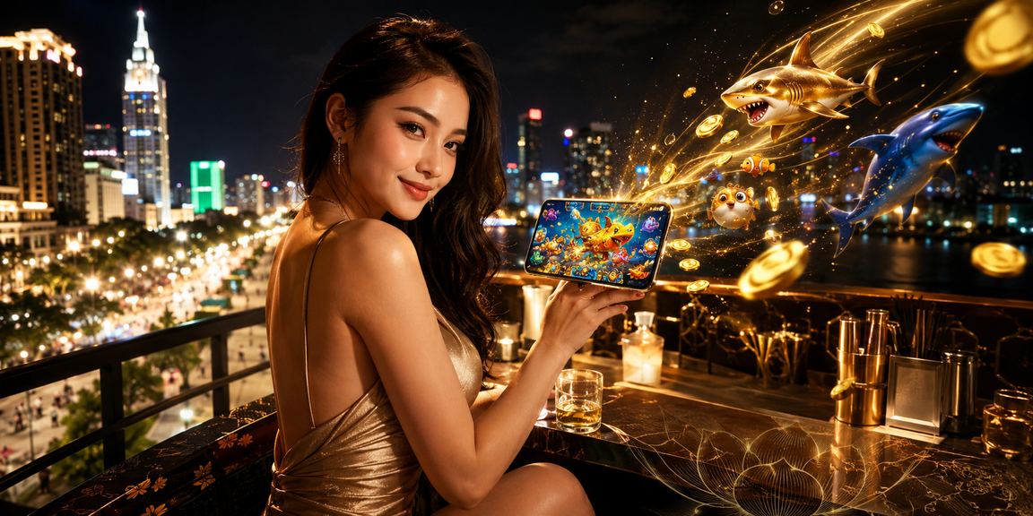 Người chơi tại TP.HCM thử game bắn cá trực tuyến với màn hình neon đầy màu sắc