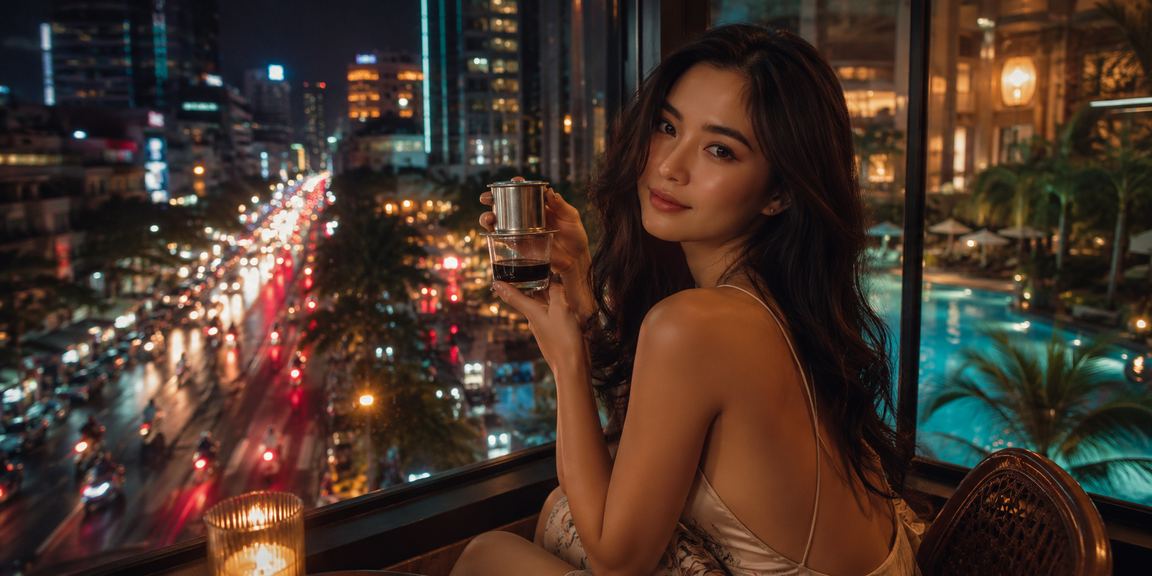 Người dùng tại TP.HCM ngồi cà phê sáng đặt cược thể thao trên điện thoại trước trận bóng đá tối